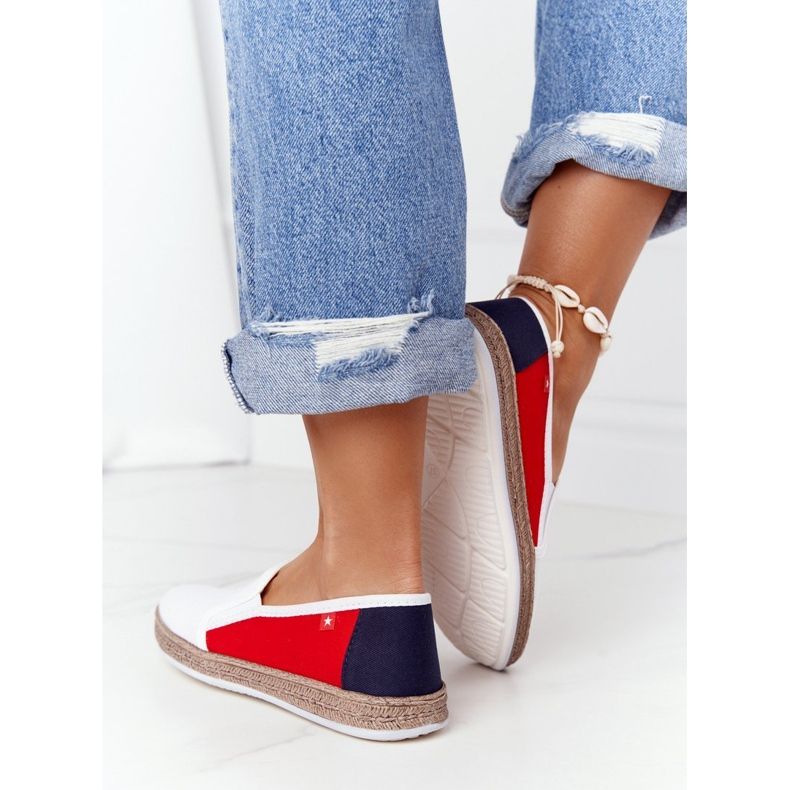 Espadrillas da Donna Big Star HH276009 Bianche e Rosse bianco rosso blu navy 2
