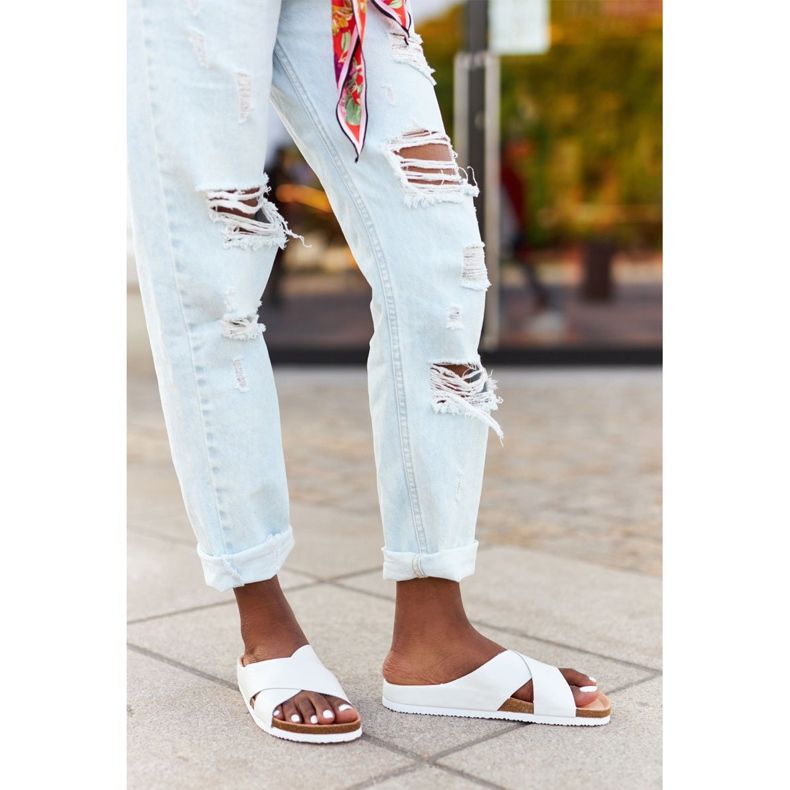 Ciabatte in pelle profilate Big Star HH274647 Bianco bianca 1