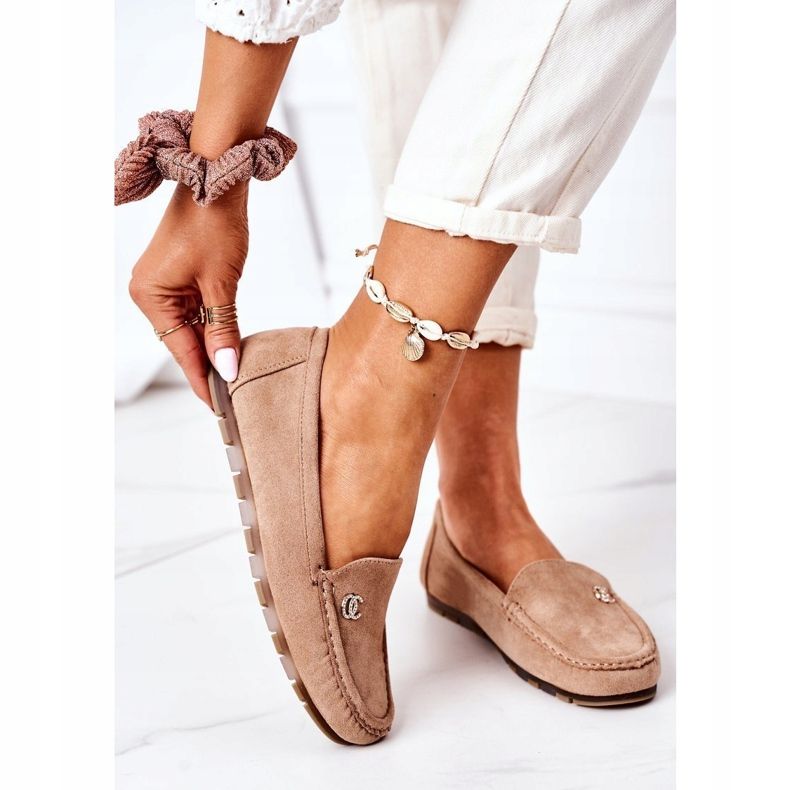 PS1 Mocassini Donna Scamosciati Marrone Chiaro Madelyn beige 2