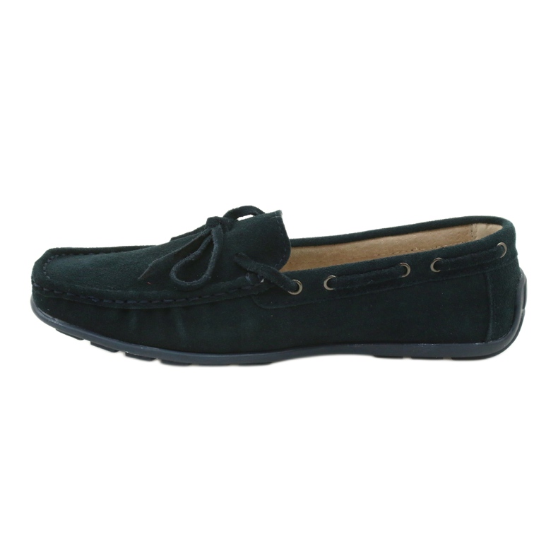 Mocassini da donna in pelle American Club JK05 blu 1