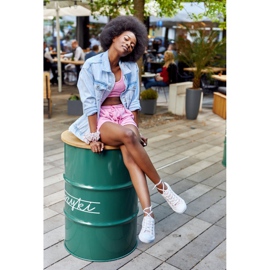 PS1 Sneakers da donna con logo Bianco-Rosa Day Off 2