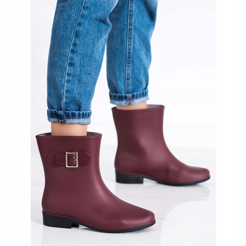 SHELOVET Galosce in gomma con fibbia rosso 1