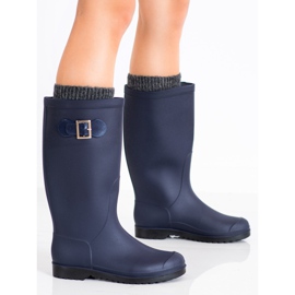 SHELOVET Alte galosce in gomma blu navy blu 1