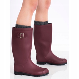 SHELOVET Alte galosce in gomma rosso 1