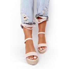 PS1 Sandali con zeppa Baleari beige 4