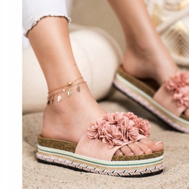 SHELOVET Pantofole Sulla Piattaforma Con Ornamento rosa 1