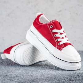 Seastar Sneakers alla moda sulla piattaforma rosso 1