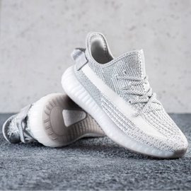 SHELOVET Sneakers in tessuto sulla piattaforma argento grigio 1