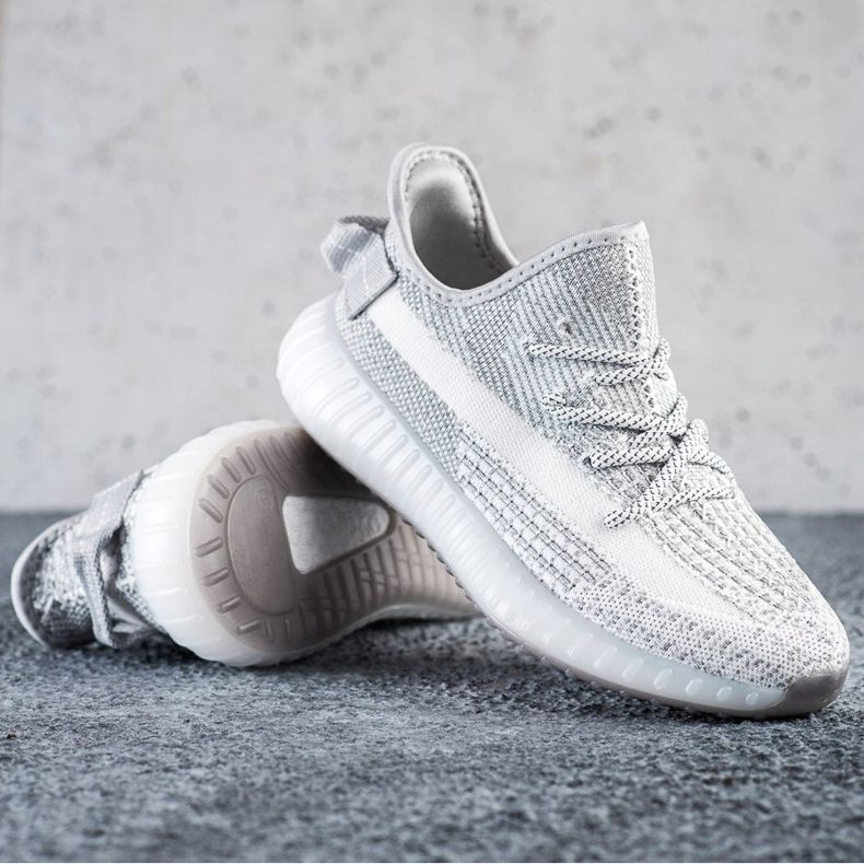 SHELOVET Sneakers in tessuto sulla piattaforma argento grigio 1