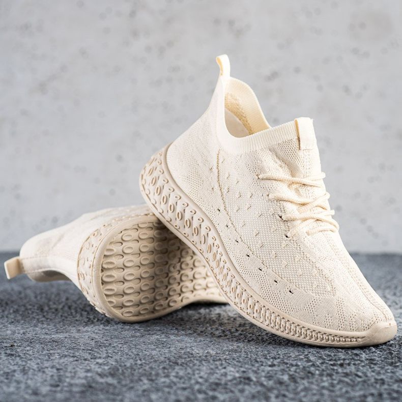 SHELOVET Sneakers in tessuto beige 1
