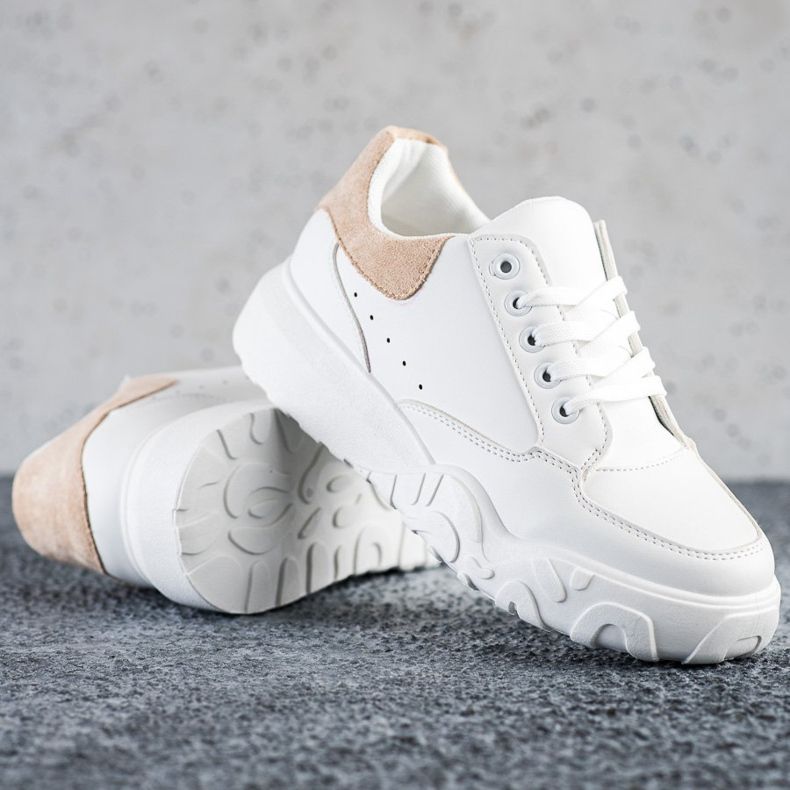 SHELOVET Scarpe da ginnastica bianche alla moda bianca 1