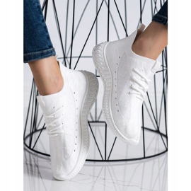 SHELOVET Sneakers in tessuto bianco 1