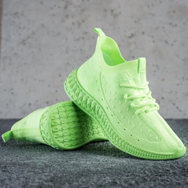 SHELOVET Sneakers in tessuto verde 1