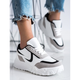 SHELOVET Scarpe da ginnastica casual bianca multicolore 2