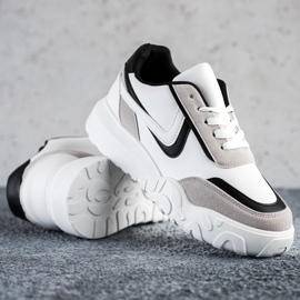 SHELOVET Scarpe da ginnastica casual bianca multicolore 1