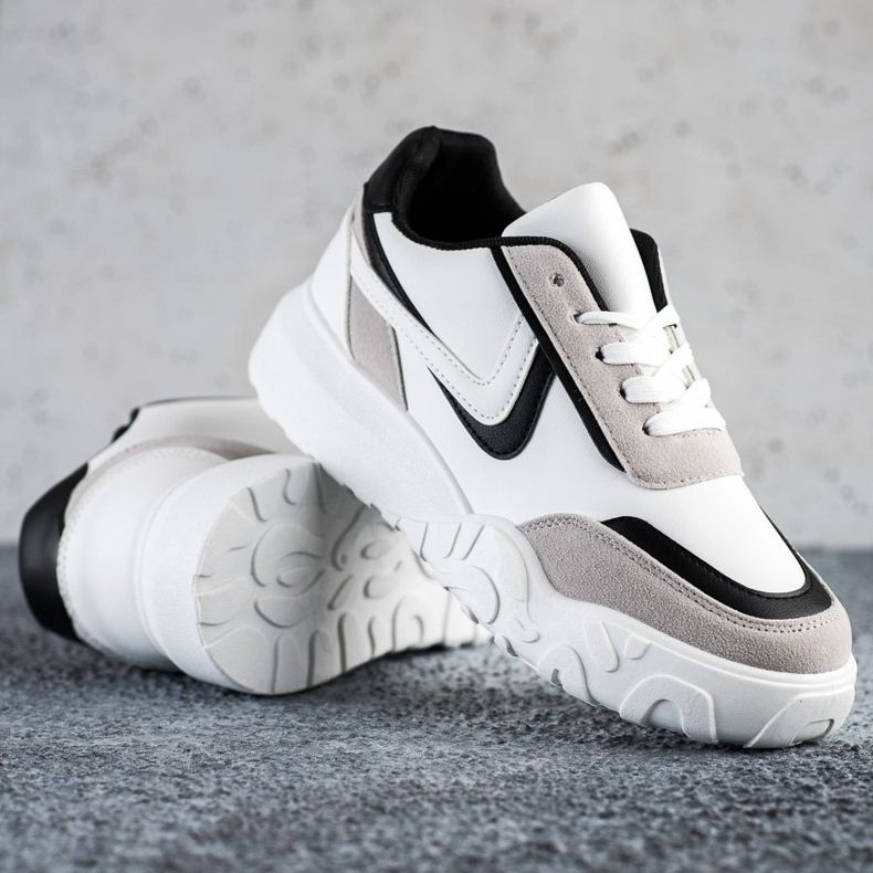 SHELOVET Scarpe da ginnastica casual bianca multicolore 1
