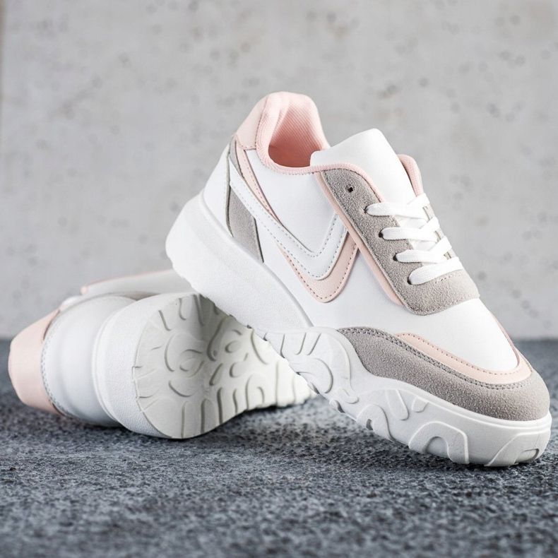 SHELOVET Scarpe da ginnastica casual bianca multicolore 1