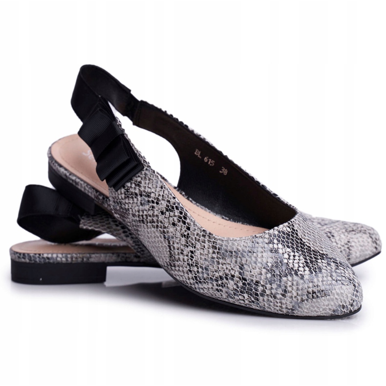 Ballerine da donna Sergio Leone Grey Snake BL615 Lilon beige nero grigio 5