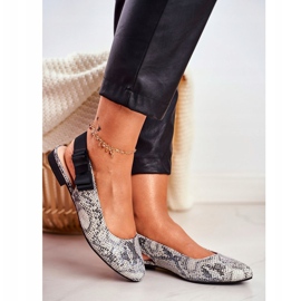 Ballerine da donna Sergio Leone Grey Snake BL615 Lilon beige nero grigio 1
