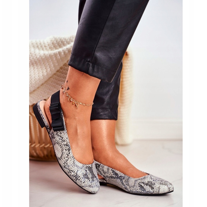 Ballerine da donna Sergio Leone Grey Snake BL615 Lilon beige nero grigio 1