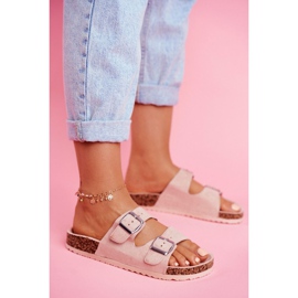 EVE Pantofole Da Donna In Sughero Con Fermagli Rosa Si Senor 3