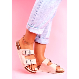 EVE Pantofole Da Donna In Sughero Con Fermagli Rosa Si Senor 1
