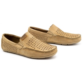 Olivier Scarpe da uomo mocassino 906 per l'estate beige 1