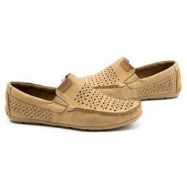 Olivier Scarpe da uomo mocassino 906 per l'estate beige 2