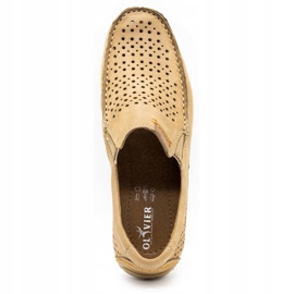 Olivier Scarpe da uomo mocassino 906 per l'estate beige 4
