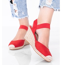 Espadrillas rosse sulla zeppa di Louise rosso 1