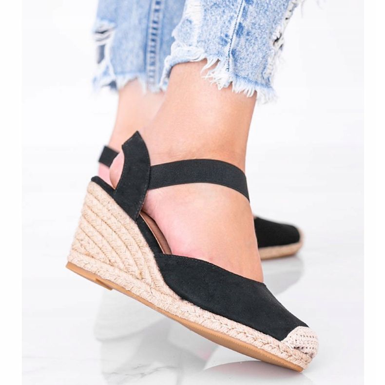 Espadrillas nere sulla zeppa di Louise nero 2