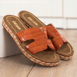 SHELOVET Pantofole casual arancioni arancia 2