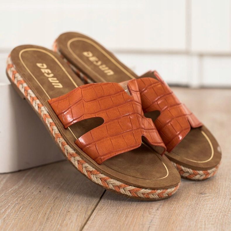 SHELOVET Pantofole casual arancioni arancia 2