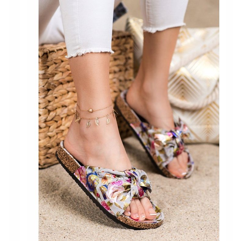 Bona Pantofole Con Motivo Floreale multicolore 1