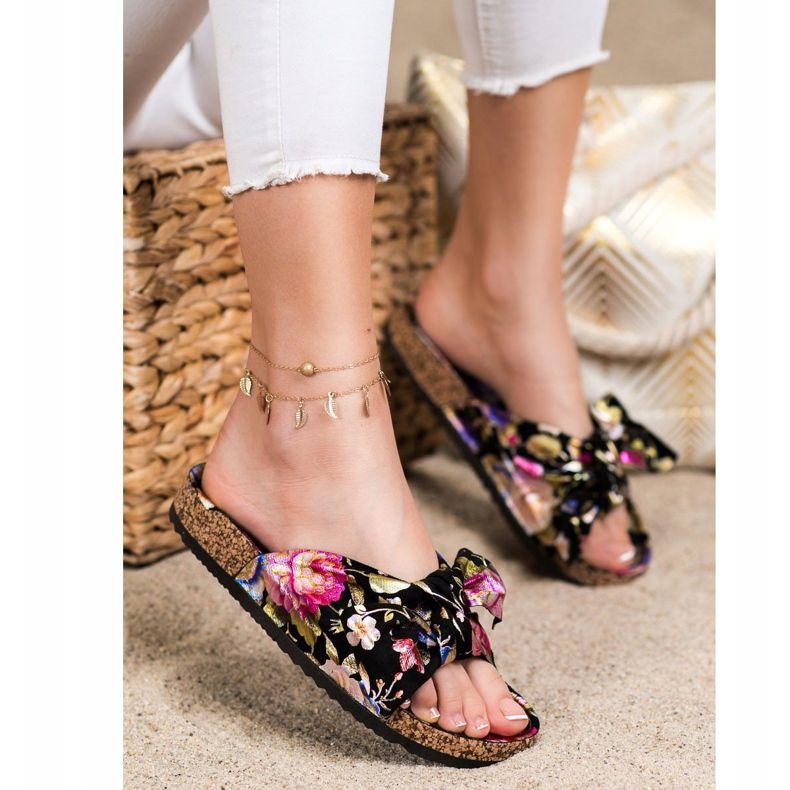 Bona Pantofole Con Motivo Floreale multicolore 1