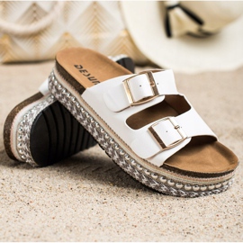 SHELOVET Pantofole Con Plateau Decorativo bianco 1