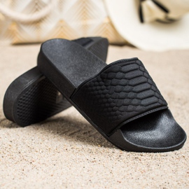 SHELOVET Pantofole in tessuto nero 1