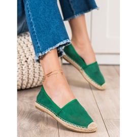 SHELOVET Espadrillas traforate verdi verde 2