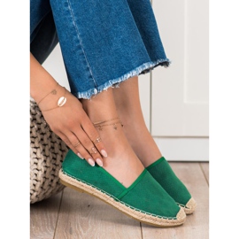 SHELOVET Espadrillas traforate verdi verde 1