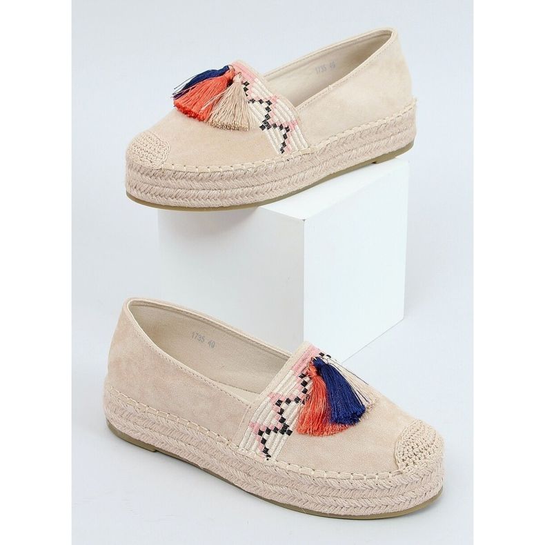 Espadrillas con frange beige 1735 Beige 1
