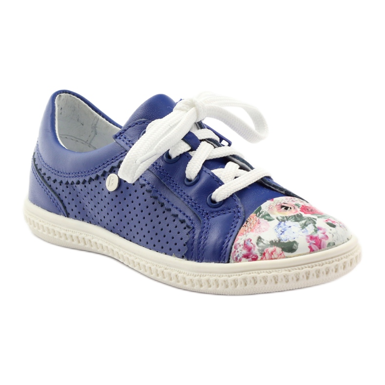 Scarpe da bambina fiori Bartek 15524 bianca viola blu rosa verde 1
