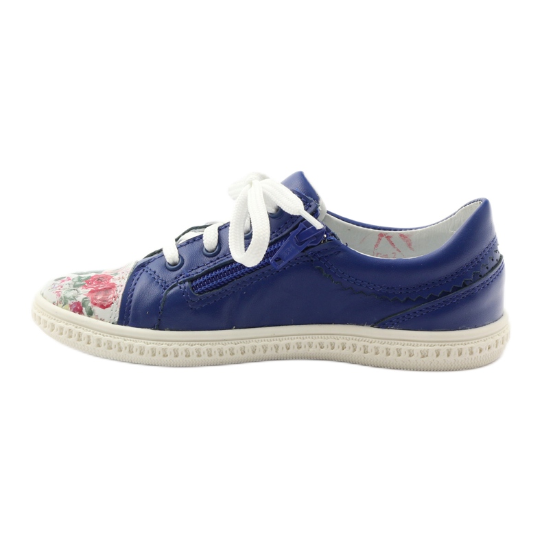Scarpe da bambina fiori Bartek 15524 bianca viola blu rosa verde 2