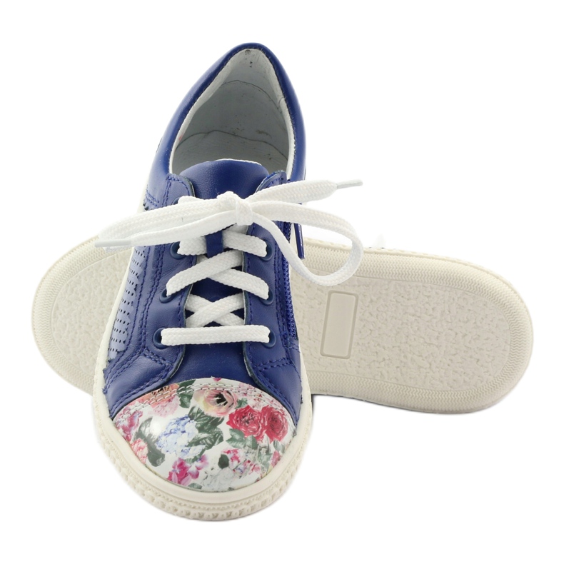 Scarpe da bambina fiori Bartek 15524 blu 3