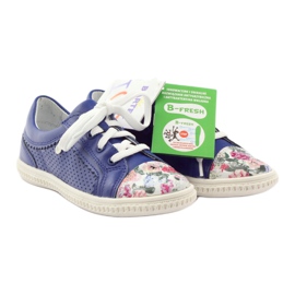 Scarpe da bambina fiori Bartek 15524 blu 4