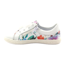 Scarpe da bambina fiori Bartek 15524 bianco viola arancia verde 2