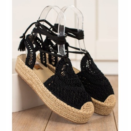 Seastar Espadrillas legate sulla piattaforma nero 2