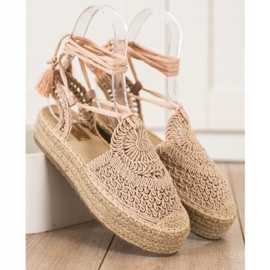 Seastar Espadrillas legate sulla piattaforma beige 1