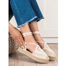 Seastar Espadrillas legate sulla piattaforma beige 2