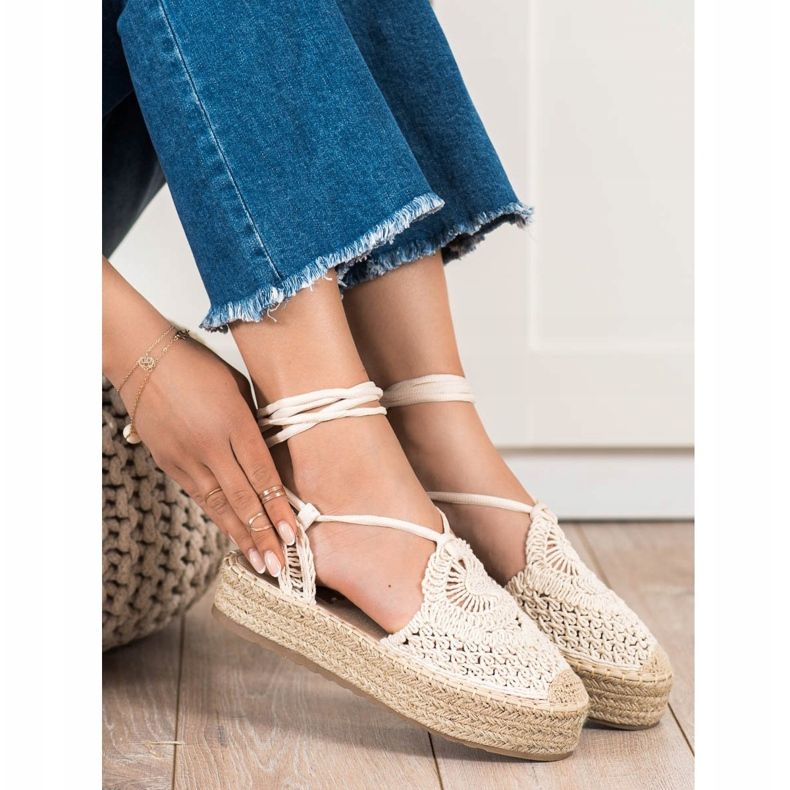 Seastar Espadrillas legate sulla piattaforma beige 2