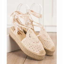 Seastar Espadrillas legate sulla piattaforma beige 1